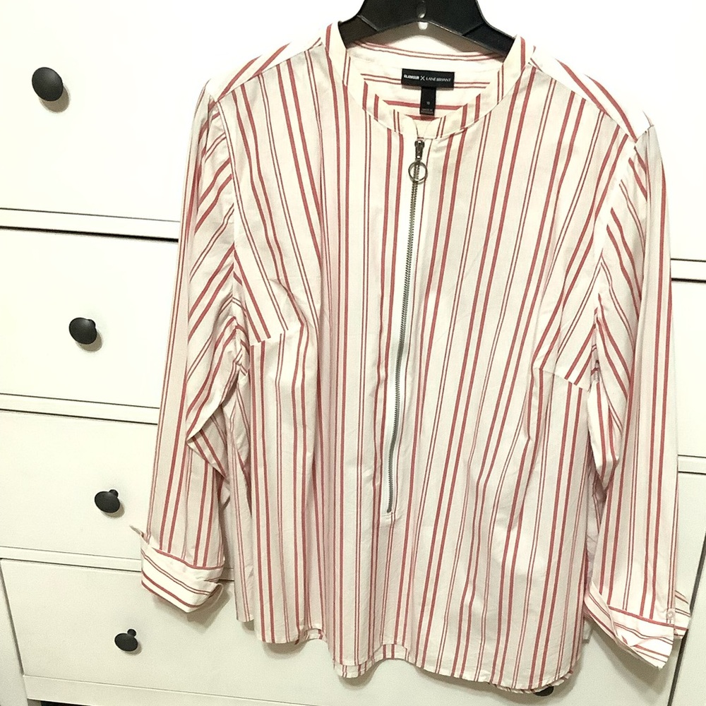 Glamour X Lane Bryant Size 18 Zipper Front Shirt